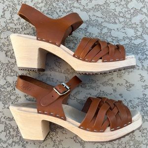 Lotta from Stockholm Size 39 Tan Sandal Clogs size 8